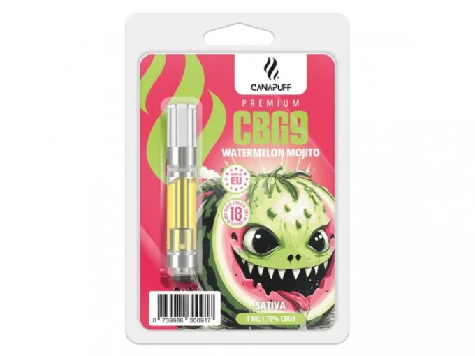 CanaPuff CBG9 Cartridge Watermelon Mojito, CBG9 79 %