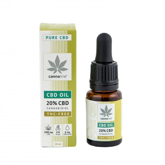 CANNALINE CBD Konopný olej BEZ THC 20%, 2000 mg, 10 ml