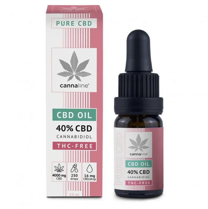 CANNALINE CBD Konopný olej BEZ THC 40%, 4000 mg, 10 ml