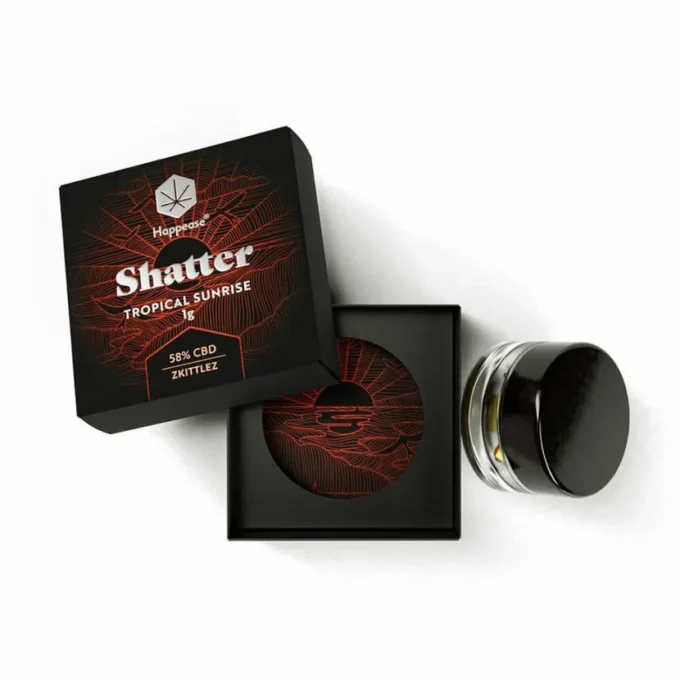 Happease Extrakt Tropical Sunrise Shatter 58% CBD, 1g - Image 3