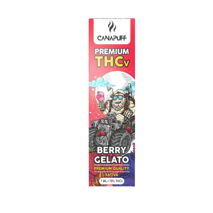 CanaPuff Berry Gelato 79 % THCv - Jednorazové pero, 1 ml